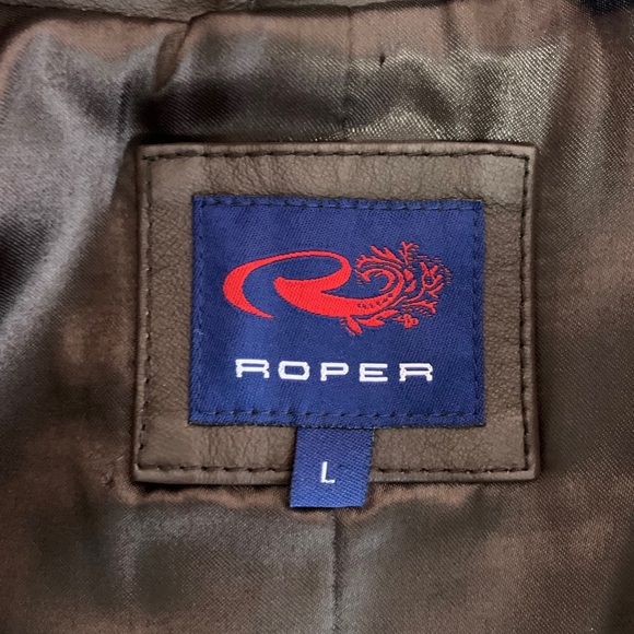 Roper Leather Blazer Jacket - Large - Picture 7 of 8